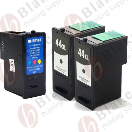 Set of 3 Compatible Lexmark 44XL & 43XL High Yield Ink Cartridges