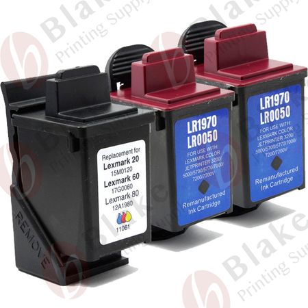 Set of 3 Compatible Lexmark 50 & 60 Ink Cartridges