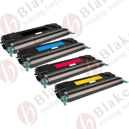 Set of 4 Compatible Lexmark C524 / C532 / C534 High Yield Toner