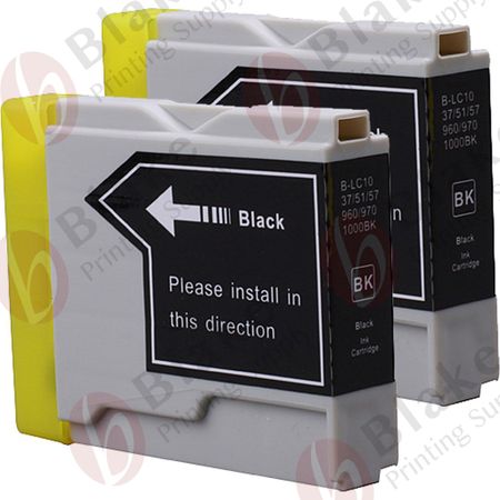 Set of 2 Compatible Brother LC-51BK Black Ink Cartridges