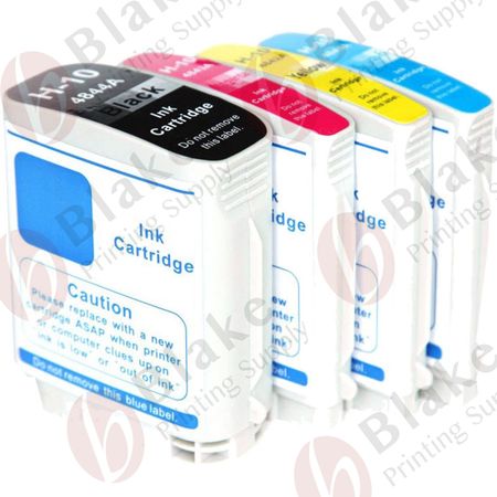 Set of 4 Compatible HP 10 Ink Cartridges