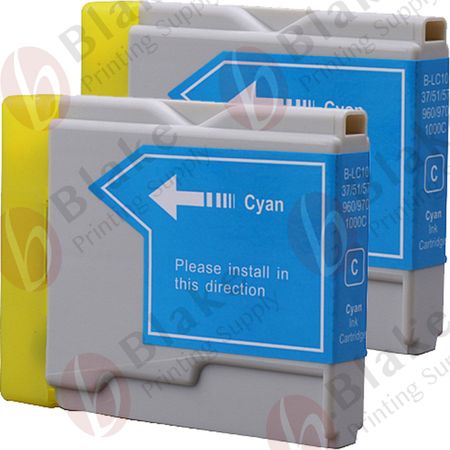 Set of 2 Compatible Brother LC-51C Cyan Ink Cartridges