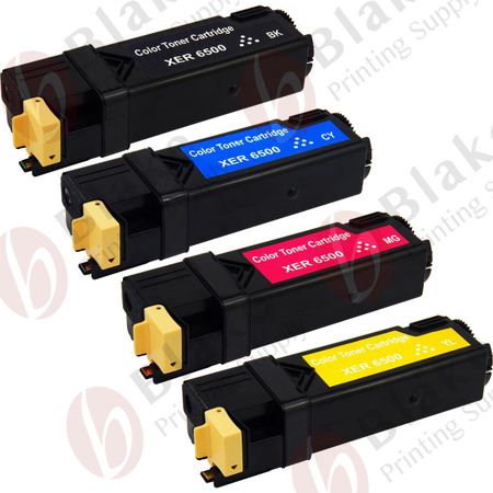 Set of 4 Compatible Xerox Phaser 6500 / WorkCentre 6505 High Yield Toner Cartridges