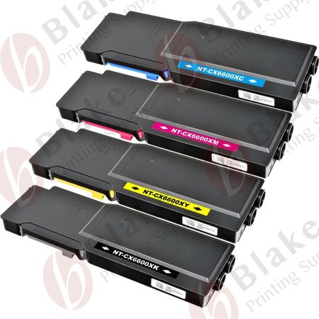 Set of 4 Compatible Xerox Phaser 6600 / WorkCentre 6605 High Yield Toner Cartridges