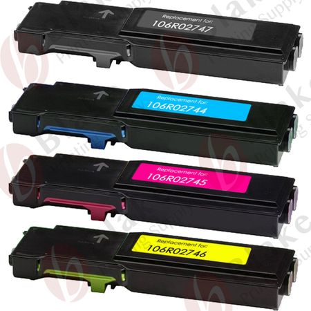 Set of 4 Compatible Xerox WorkCentre 6655 High Yield Toner Cartridges