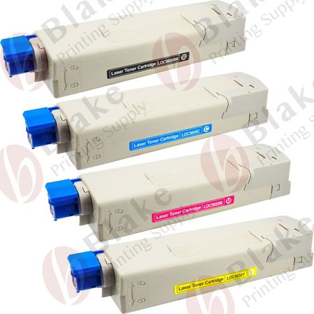 Set of 4 Compatible OkiData Type C8 High Yield Toner Cartridges