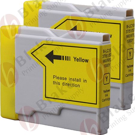 Set of 2 Compatible Brother LC-51Y Yellow Ink Cartridges