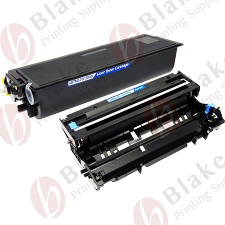 Set of 2 Compatible Brother TN-570 & DR-510 High Yield Toner & Drum Cartridges