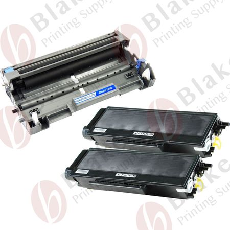 Set of 3 Compatible Brother TN-580 & DR-520 High Yield Toner & Drum Cartridges