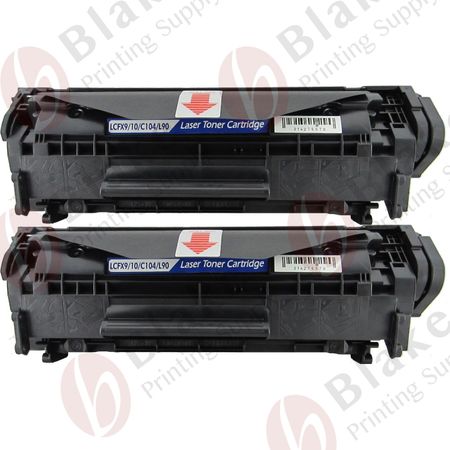 Set of 2 Compatible Canon 104 Black Laser Toner Cartridges (0263B001AA)