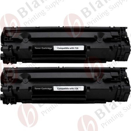 Set of 2 Compatible Canon 128 Black Toner Cartridges (3500B001AA)