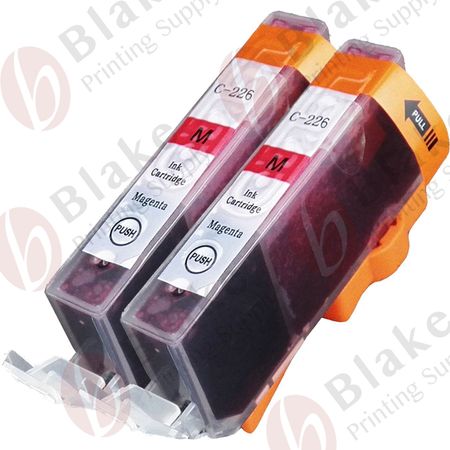 Set of 2 Compatible Canon CLI-226M Magenta Ink Cartridges (4548B001)