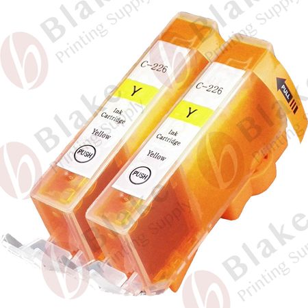 Set of 2 Compatible Canon CLI-226Y Yellow Ink Cartridges (4549B001)