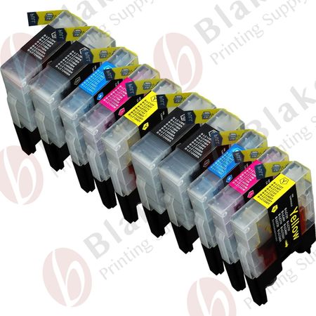 Set of 10 Compatible Brother LC-75 High Yield Ink Cartridges (Replaces LC-71)