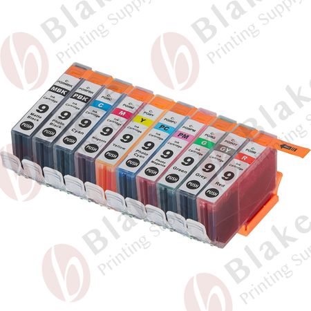 Set of 10 Compatible Canon PGI-9 Ink Cartridges