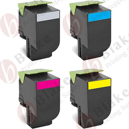 Set of 4 Compatible Lexmark CX310 / CX410 / CX510 Toner Cartridges