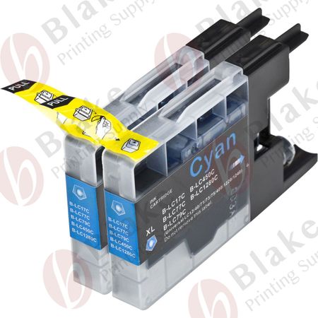 Set of 2 Compatible Brother LC-79C Cyan Extra High Yield Ink Cartridges