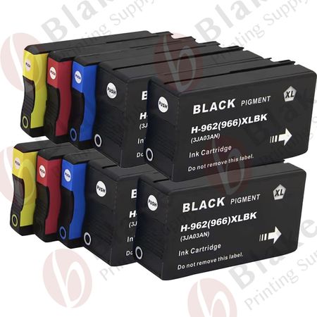 Set of 10 Compatible HP 962 XL High Yield Ink Cartridges