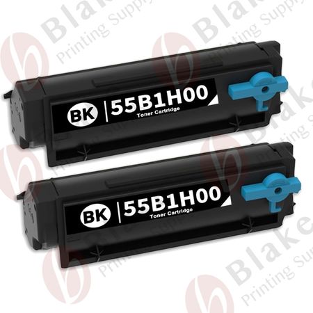 Set of 2 Compatible Lexmark 55B1H00 High Yield Laser Toner Cartridge