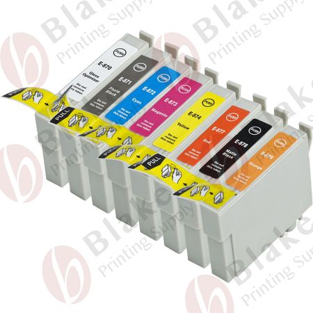 Set of 8 Compatible Epson 87 Ink Cartridges