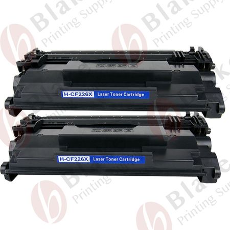 Compatible 2 Pack HP 26X Black High-Yield Toner Cartridge (CF226X)