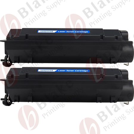 2 Pack Compatible HP 55X High-Yield Black Toner Cartridge (CE255X)