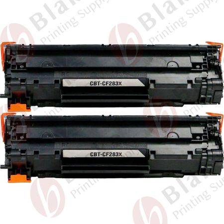 2 Pack Compatible HP 83X High-Yield Black Toner Cartridge (CF283X)