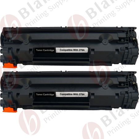 2 Pack Compatible HP 78A Black Toner Cartridge (CE278A)