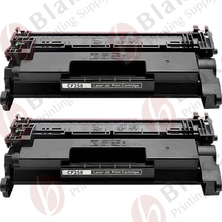 2 Pack Compatible HP 58X Black High-Yield Toner Cartridge (CF258X)