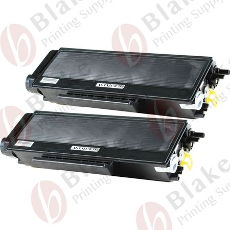 2 Pack Compatible Brother TN580 Black High-Yield Toner Cartridge (Replaces TN550)