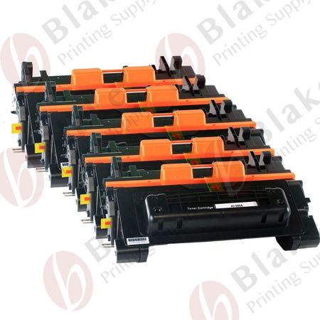 5 x HP Compatible 90A Compatible Black Toner Cartridges (CE390A)