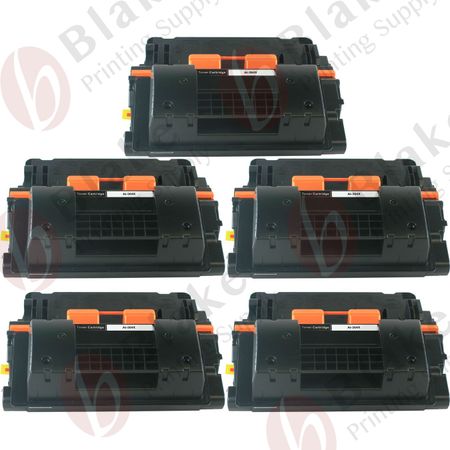 5 x HP Compatible 64X Black High-Yield Toner Cartridges (CC364X)