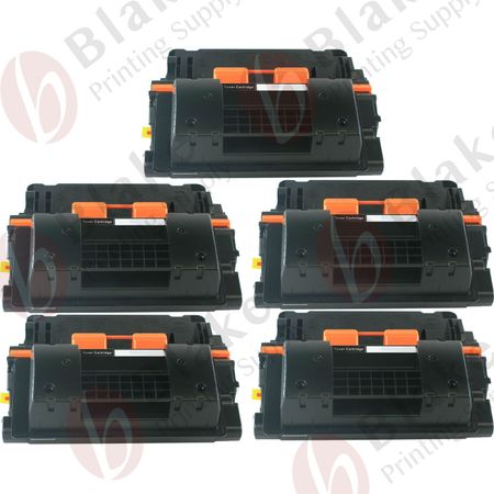 5 x HP Compatible 64A Black Toner Cartridges (CC364A)