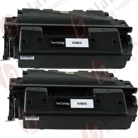 2 x HP Remanufactured 61X High-Yield Black Toner Cartridges (C8061X)