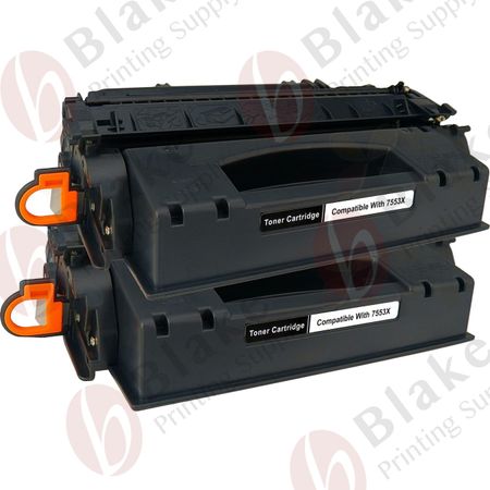 2 x HP Remanufactured 53X High-Yield Black Toner Cartridges (Q7553X)