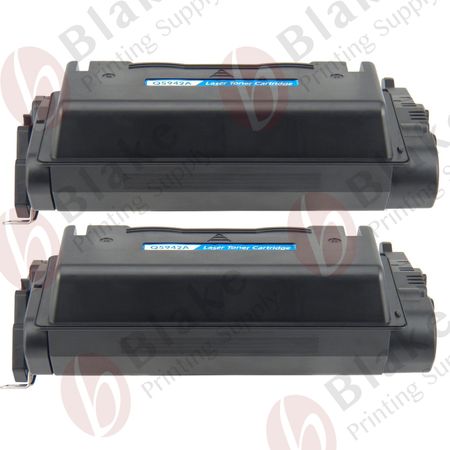 2 x HP Remanufactured 42A Black Toner Cartridges (Q5942A)