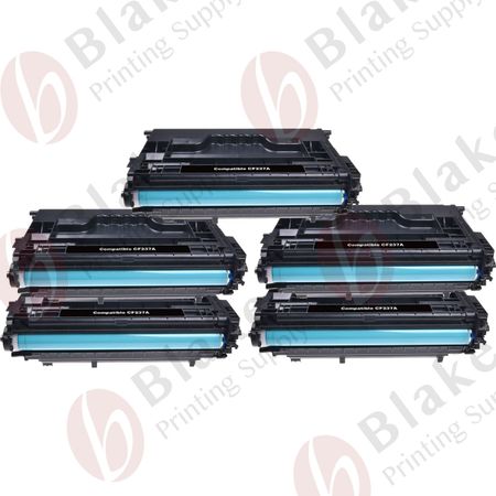 5 x HP Compatible 37A Black Laser Toner Cartridges (CF237A)