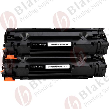 2 x HP Compatible 36A Black Toner Cartridges (CB436A)