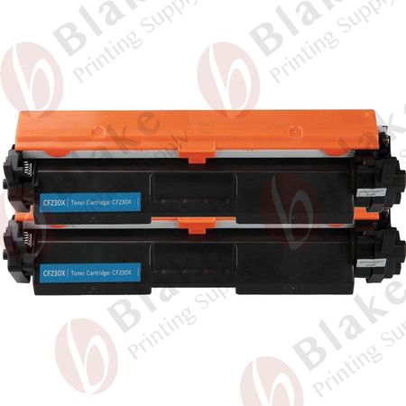 2 x HP Compatible 30X Black High-Yield Toner Cartridges (CF230X)