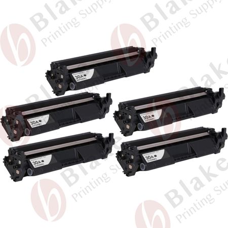 5 x HP Compatible 30A Black Toner Cartridges (CF230A)