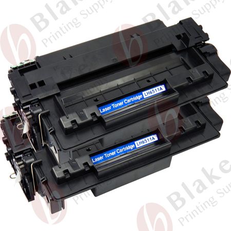 2 x HP Remanufactured 11A Black Toner Cartridges (Q6511A)