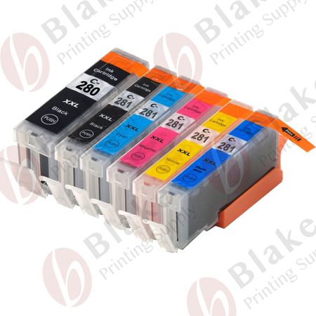 6 x Compatible Canon PGI-280XXL & CLI-281XXL Super High-Yield Ink Cartridges