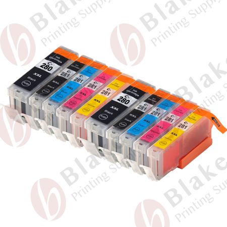 10 x Compatible Canon PGI-280XXL & CLI-281XXL Super High-Yield Ink Cartridges