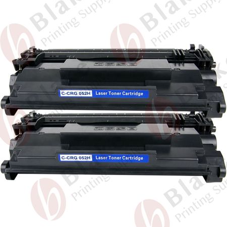 2 x Compatible Canon 052H Black High-Yield Toner Cartridges (2200C001)