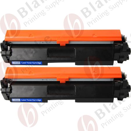 2 x Compatible Canon 051 Black High-Yield Toner Cartridges