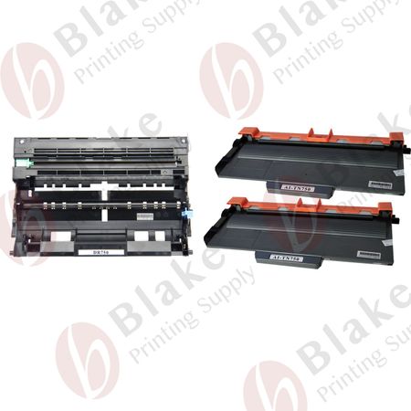 3 x Compatible Brother TN750 & DR720 Toner & Drum Cartridges