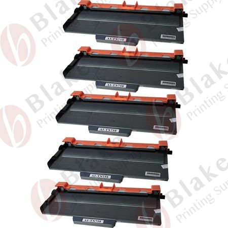 5 x Compatible Brother TN750 Black High-Yield Toner Cartridges (Replaces TN720)