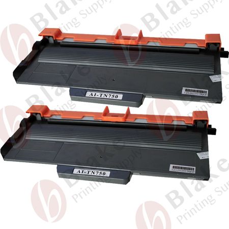 2 x Compatible Brother TN750 Black High-Yield Toner Cartridges (Replaces TN720)