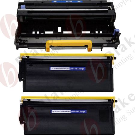 3 x Compatible Brother TN560 & DR500 High Yield Black toner and Drum Set (Replaces TN530)