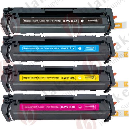 Set of 4 Compatible HP 218X High Yield Laser Toner